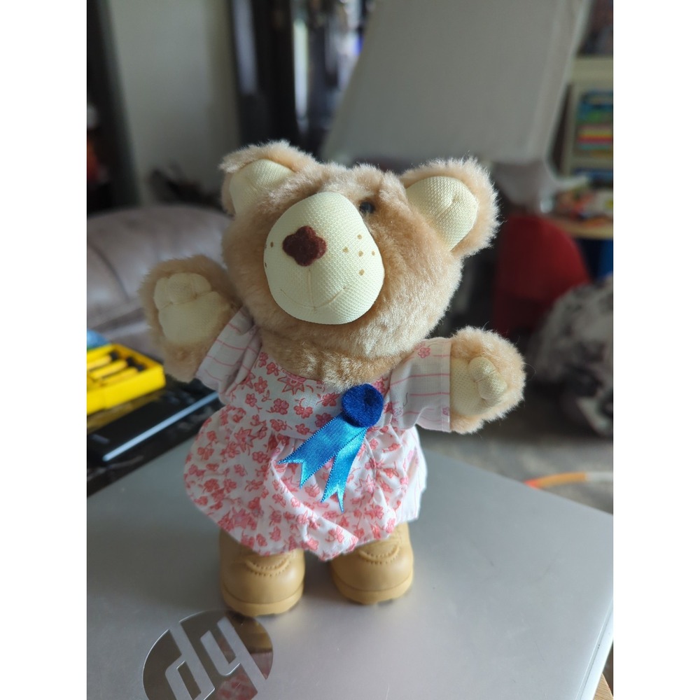 Vintage Wendy's Furskins Bears 1986 Hattie Furskin Plush Teddy 8"